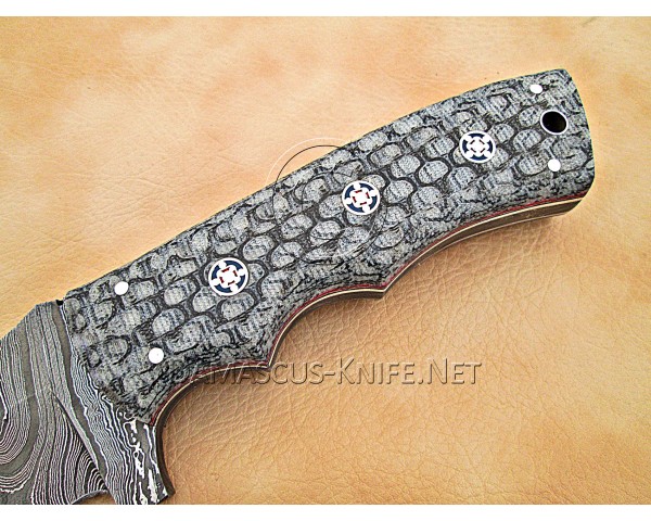 Personalized Handmade Damascus Steel Arts and Crafts Hunting and Survival Tracker Knife