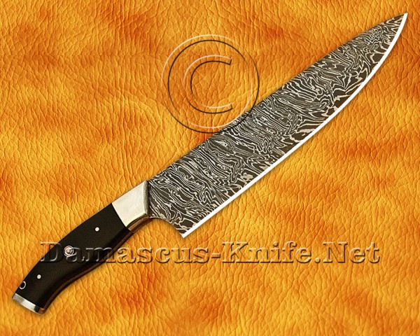 Personalized Damascus Steel Handmade Kitchen Knife Set 5 Knives Micarta Handle