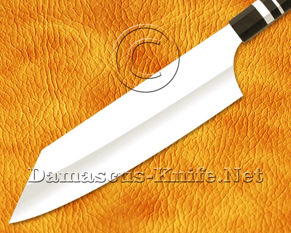 Personalized Stainless Steel Chef Knife Handmade Kitchen Bunka Knife Ebony Wood 3 Steel Ring Handle
