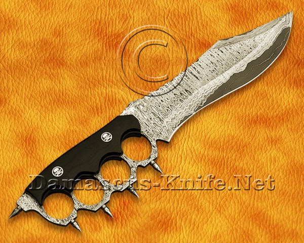 Personalized Handmade Damascus Steel Arts and Crafts Hunting and Survival Sanmai Trench Knife