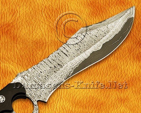 Personalized Handmade Damascus Steel Arts and Crafts Hunting and Survival Sanmai Trench Knife