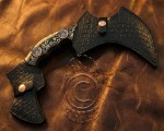 Handcrafted Damascus Steel Curved Field-Utility Knife - Handle G10 - CK723