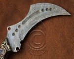 Handcrafted Damascus Steel Curved Field-Utility Knife - Handle G10 - CK723