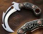 Handcrafted D2 Steel Curved Field-Utility Knife - CK724