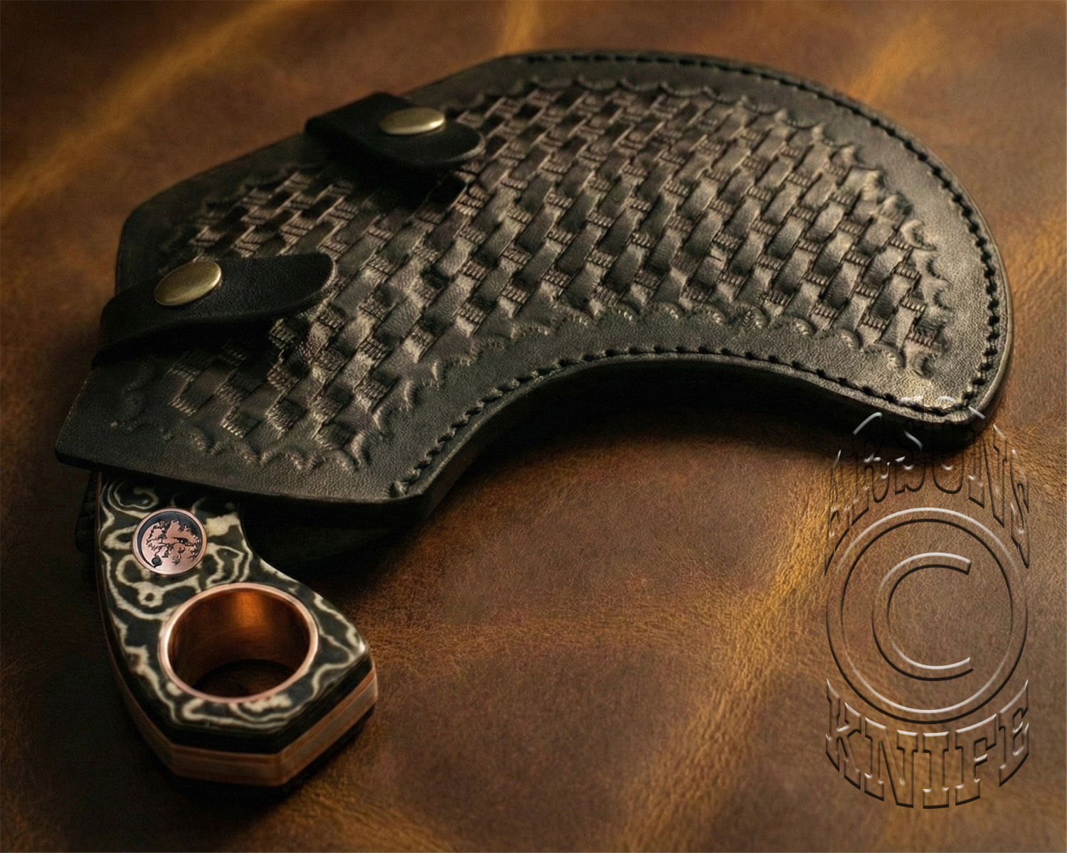 Handcrafted D2 Steel Curved Field-Utility Knife - CK724