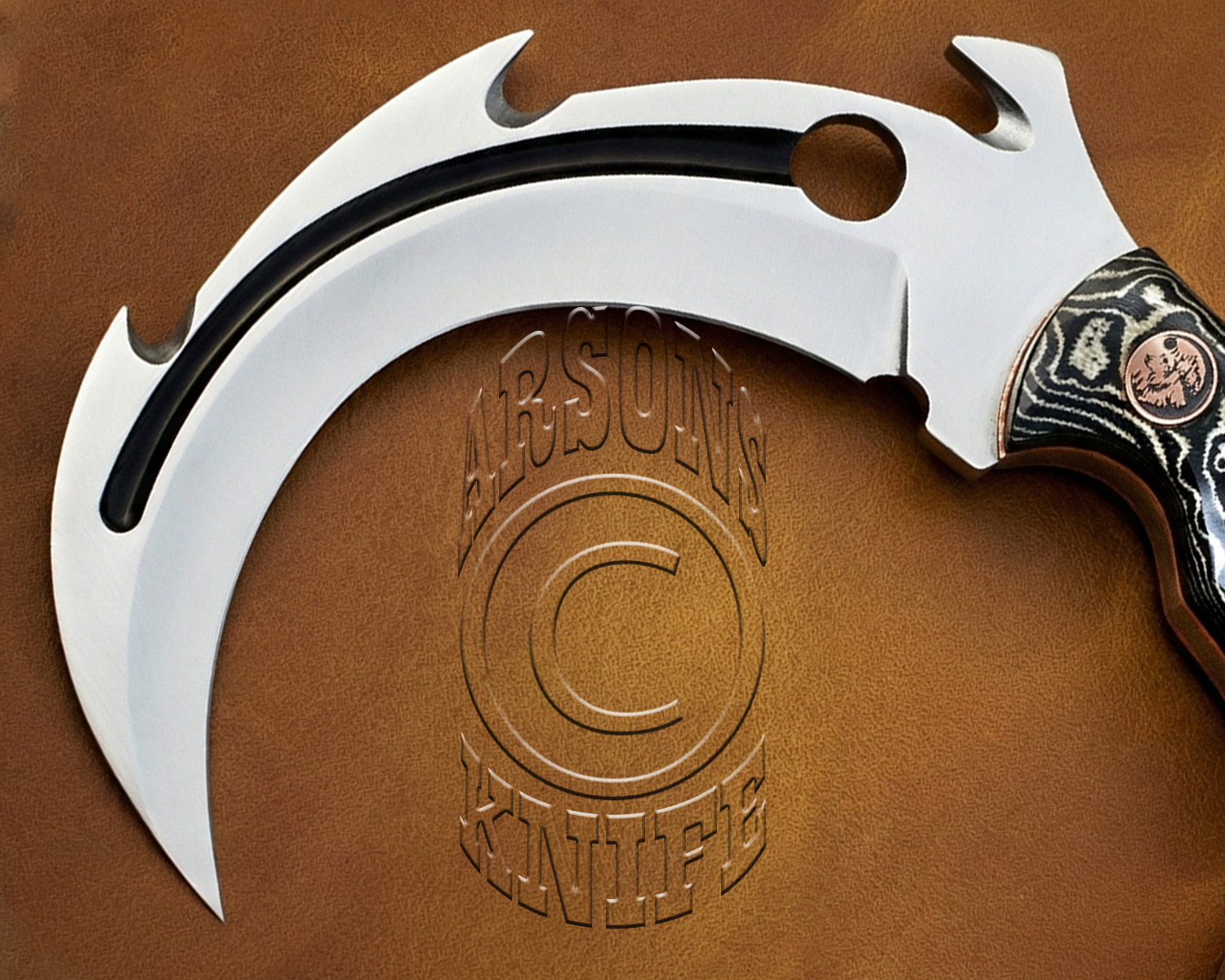 Handcrafted D2 Steel Curved Field-Utility Knife - CK724