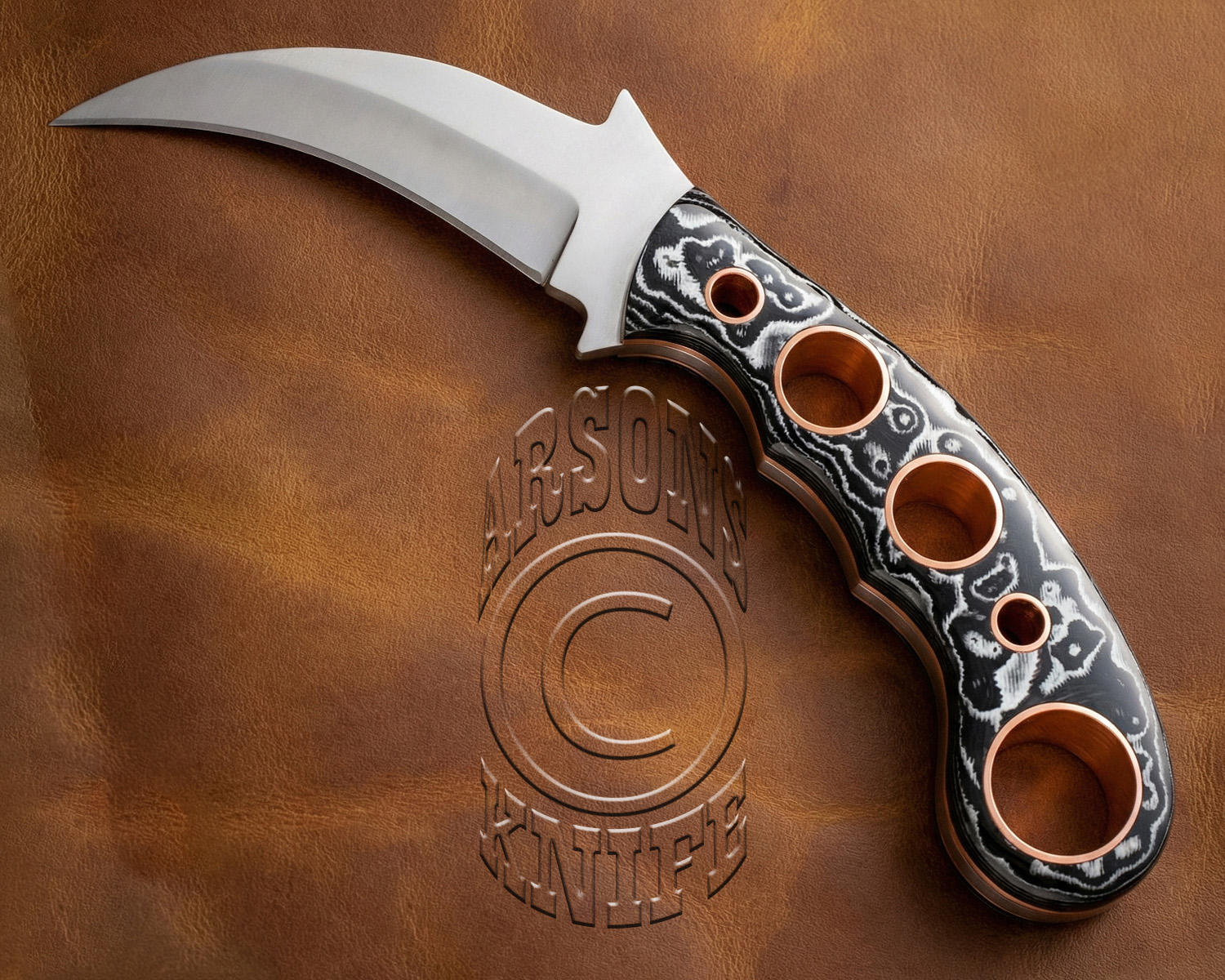 Handcrafted D2 Steel Curved Field-Utility Knife - CK725