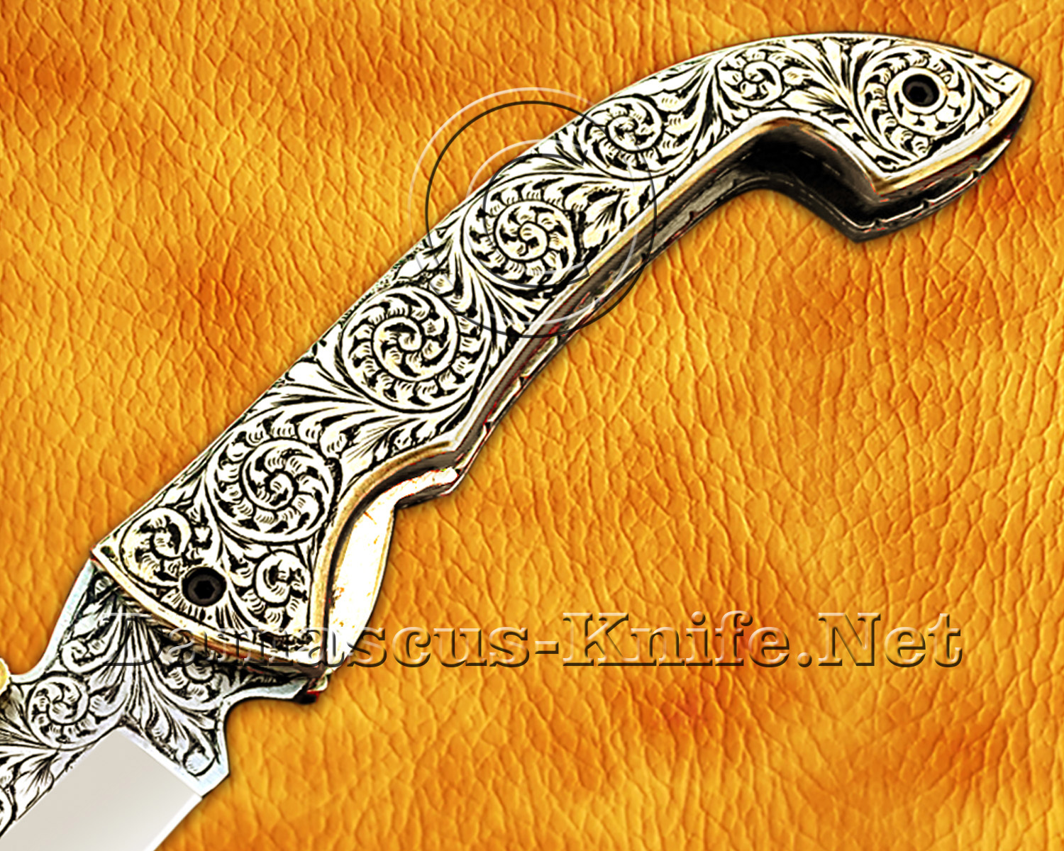 Hand Engraved 12C27 Artisan Tool - Brass Handle - FK755