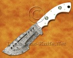 Damascus Artisan Multi-Purpose Kitchen Knife Duo - White Corian TK919A