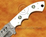 Damascus Artisan Multi-Purpose Kitchen Knife Duo - White Corian TK919A