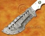 Damascus Artisan Multi-Purpose Kitchen Knife Duo - White Corian TK919A