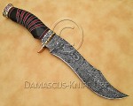 13" Damascus Artisan Prep Kitchen Knife - Horn & Brass CK887