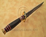 15" Damascus Artisan Prep Kitchen Knife - Horn & Brass CK888