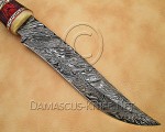 13" Damascus Raindrop Artisan Prep Kitchen Knife - Ram Horn CK891 13" Damascus Raindrop Artisan Prep Kitchen Knife - Ram Horn CK891