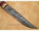 13" Damascus Raindrop Artisan Prep Kitchen Knife - Ram Horn CK891