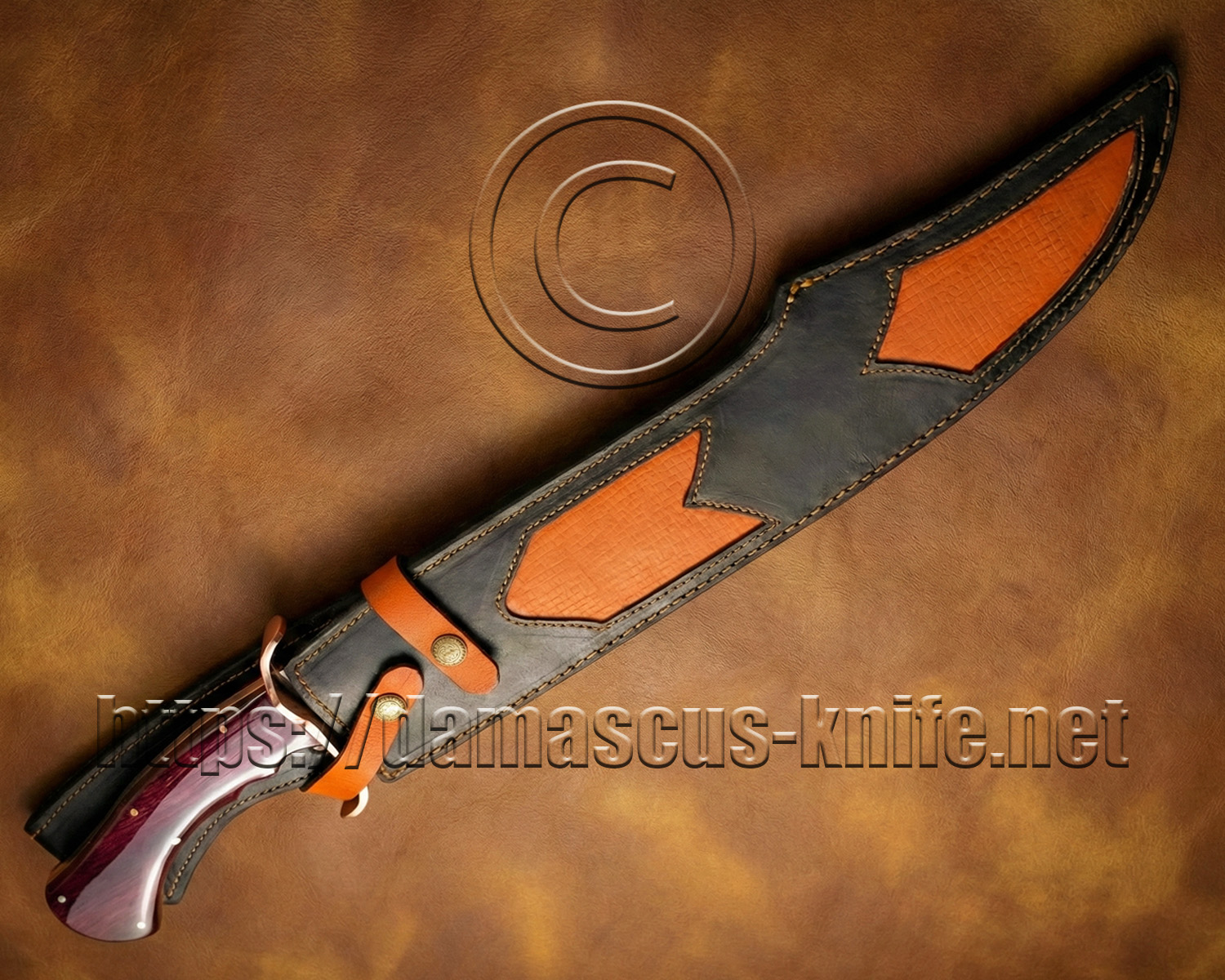 21" Sandvik Steel Artisan Prep Kitchen Knife - Purpleheart CK902