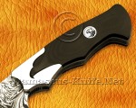 11" Damascus Feather Artisan Prep Kitchen Knife - Eagle Handle CK963