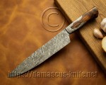 Artisan Damascus Full Integral Culinary Implement - Ironwood Keyhole Handle - CK660