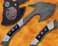 Custom Handmade Damascus Steel Outdoor Tomahawk Axe - G10 Handle - TA101 Custom Handmade Damascus Steel Outdoor Tomahawk Axe - G10 Handle - TA101