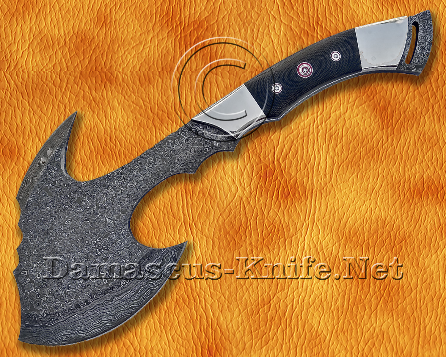 Custom Handmade Damascus Steel Outdoor Tomahawk Axe - G10 Handle - TA101 Custom Handmade Damascus Steel Outdoor Tomahawk Axe - G10 Handle - TA101