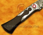 Handmade Full Integral Damascus Field-Utility Implement - Integral Bolster &amp; Mosaic Pins - CK1060