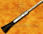 Handmade Full Integral Damascus Field-Utility Implement - Integral Bolster &amp; Mosaic Pins - CK1060