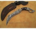 Custom Handmade Damascus Steel Outdoor Hawkbill Knife - Micarta Handle - CK720