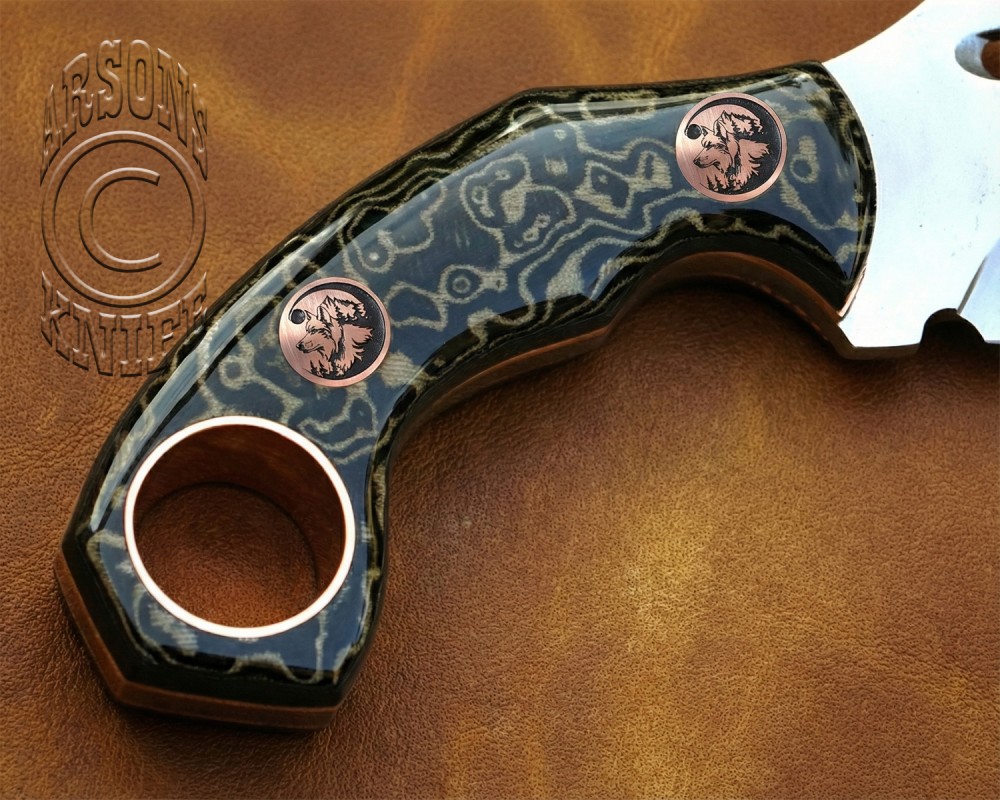 Custom Handmade D2 Steel Outdoor Hawkbill Knife - G10 Handle - CK724 Custom Handmade D2 Steel Outdoor Hawkbill Knife - G10 Handle - CK724