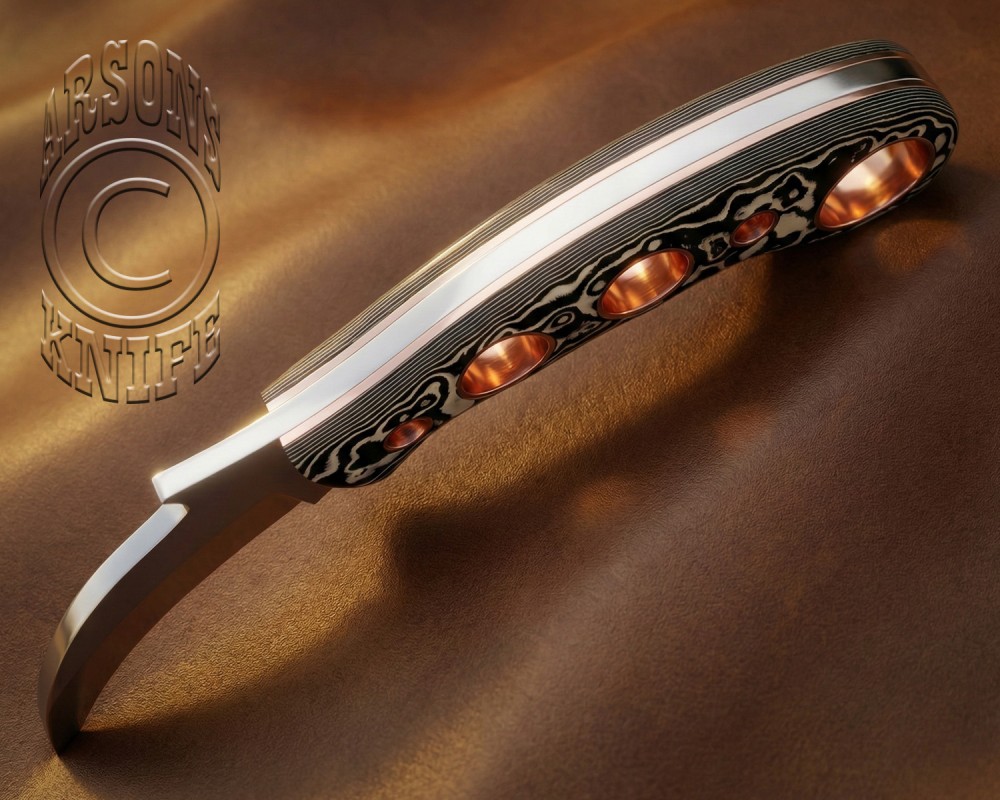 Handmade D2 Steel Outdoor Hawkbill Knife - G10 Handle - CK725