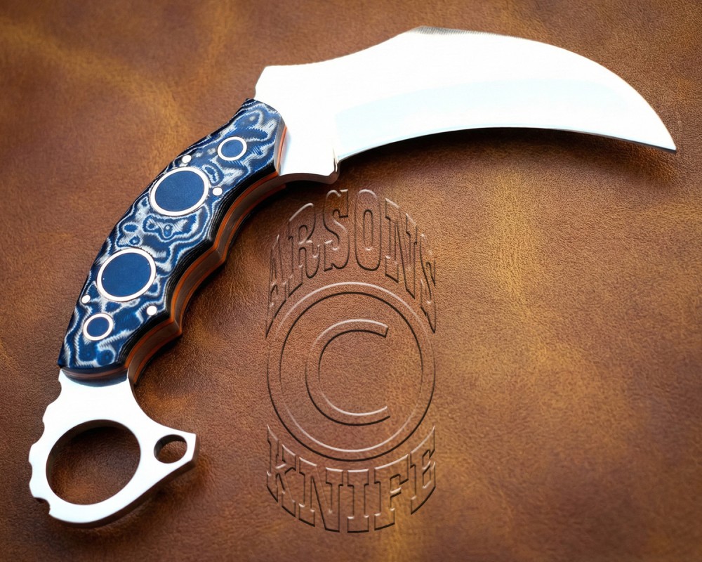 Handmade D2 Steel Hawkbill Rescue Knife - Glass Breaker - CK726 Handmade D2 Steel Hawkbill Rescue Knife - Glass Breaker - CK726