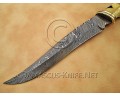 Custom Handmade Damascus Steel Outdoor Camp Knife - Bone Handle - CK883
