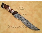 Custom Handmade Damascus Steel Outdoor Bowie Knife - Rosewood Handle - CK884 Custom Handmade Damascus Steel Outdoor Bowie Knife - Rosewood Handle - CK884