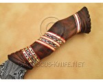 Custom Handmade Damascus Steel Outdoor Bowie Knife - Rosewood Handle - CK884 Custom Handmade Damascus Steel Outdoor Bowie Knife - Rosewood Handle - CK884