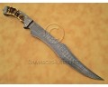 Custom Handmade Damascus Steel Outdoor Bowie Knife - Stag Handle - CK885 Custom Handmade Damascus Steel Outdoor Bowie Knife - Stag Handle - CK885
