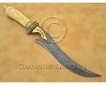 Custom Handmade Damascus Steel Outdoor Bowie Knife - Bone Handle - CK899 Custom Handmade Damascus Steel Outdoor Bowie Knife - Bone Handle - CK899