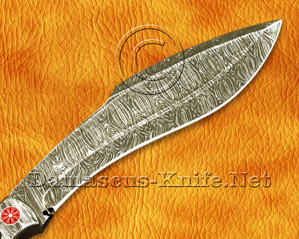 Custom Handmade Damascus Steel Outdoor Kukri Knife - Ironwood Handle - CK901