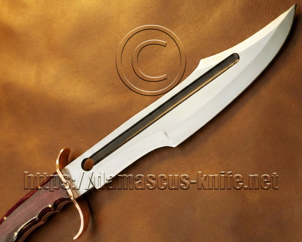 Custom Handmade 21" Sandvik Steel Outdoor Bowie Knife - Purpleheart Wood - CK902 Custom Handmade 21" Sandvik Steel Outdoor Bowie Knife - Purpleheart Wood - CK902