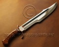 21" Handmade Sandvik Steel Artisan Implement - Mahogany Wood & Copper Hardware - CK903