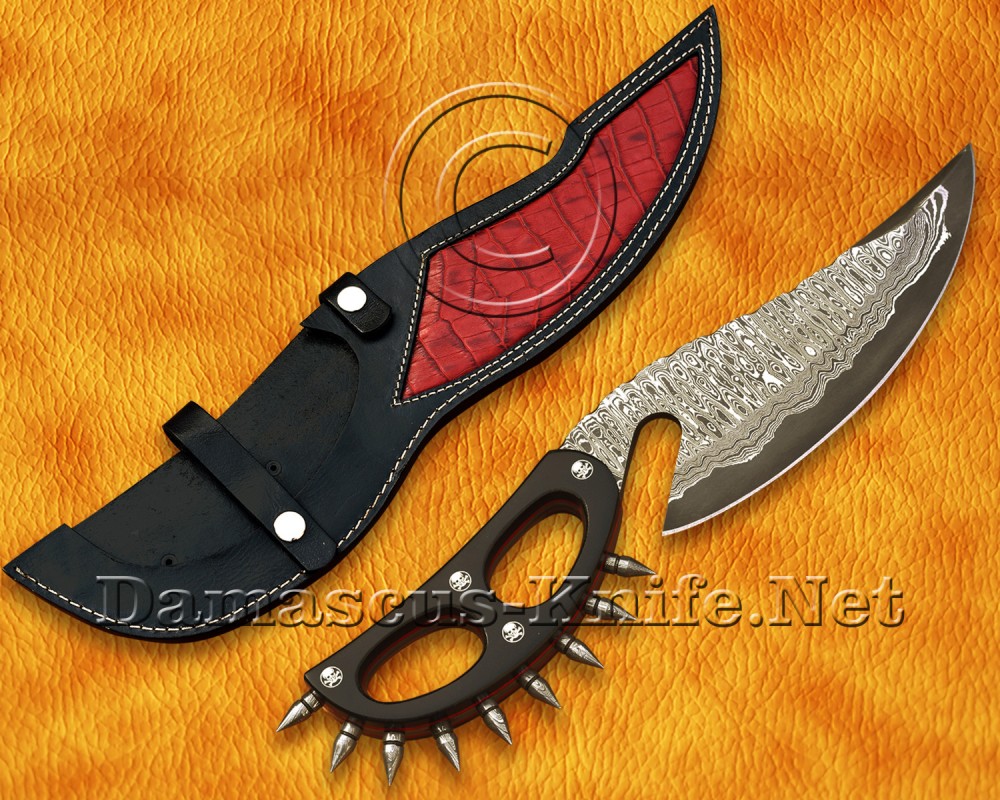 Custom Handmade Damascus Steel Sanmai Cobra Camp Knife - G10 Micarta - CK915