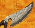 Handmade Sanmai Damascus Cobra Field-Utility Implement - Black G10 & Skull Mosaic - CK915