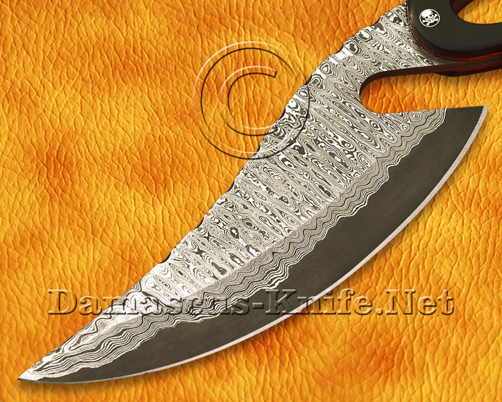 Custom Handmade Damascus Steel Sanmai Cobra Camp Knife - G10 Micarta - CK915
