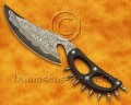 Handmade Sanmai Damascus Cobra Field-Utility Implement - Black G10 & Skull Mosaic - CK915