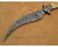 Custom Handmade Damascus Steel Dual Blade Haledi Knife - Bone Handle - CK952 Custom Handmade Damascus Steel Dual Blade Haledi Knife - Bone Handle - CK952
