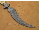 Custom Handmade Damascus Steel Dual Blade Haledi Knife - Bone Handle - CK952 Custom Handmade Damascus Steel Dual Blade Haledi Knife - Bone Handle - CK952