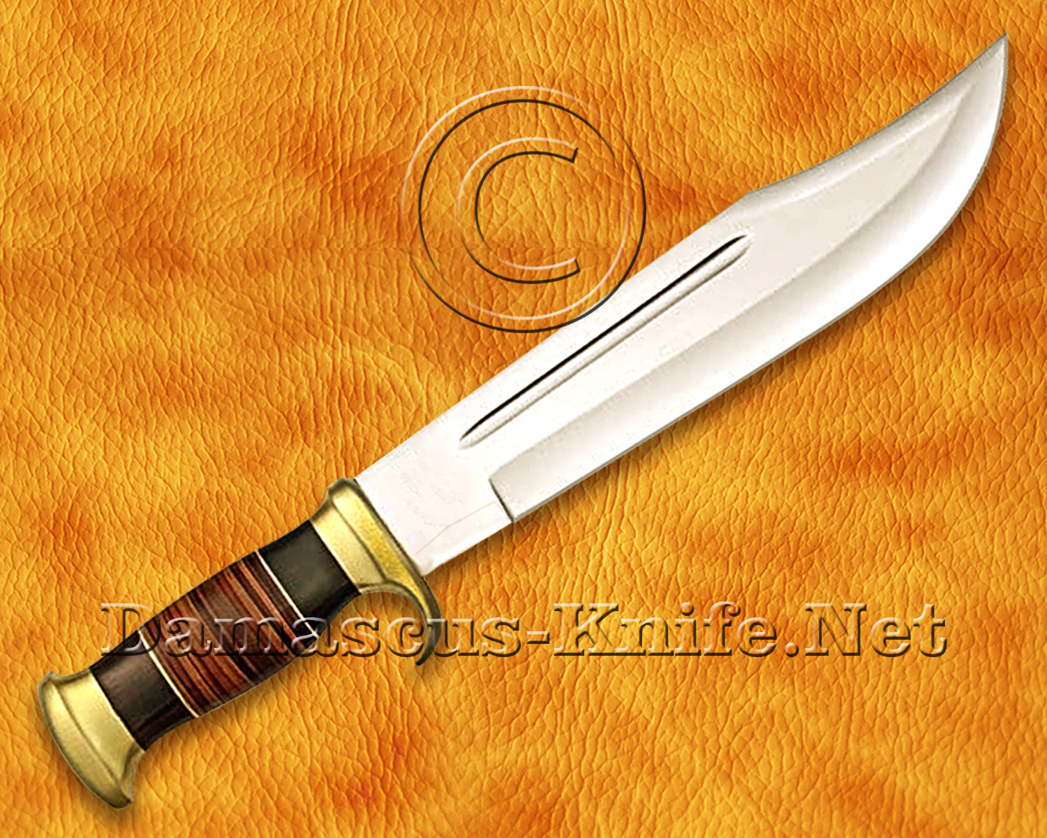 Handmade VG-10 Steel Extra-Large Curved Field-Utility Implement - Brass Guard & Pommel - CK969