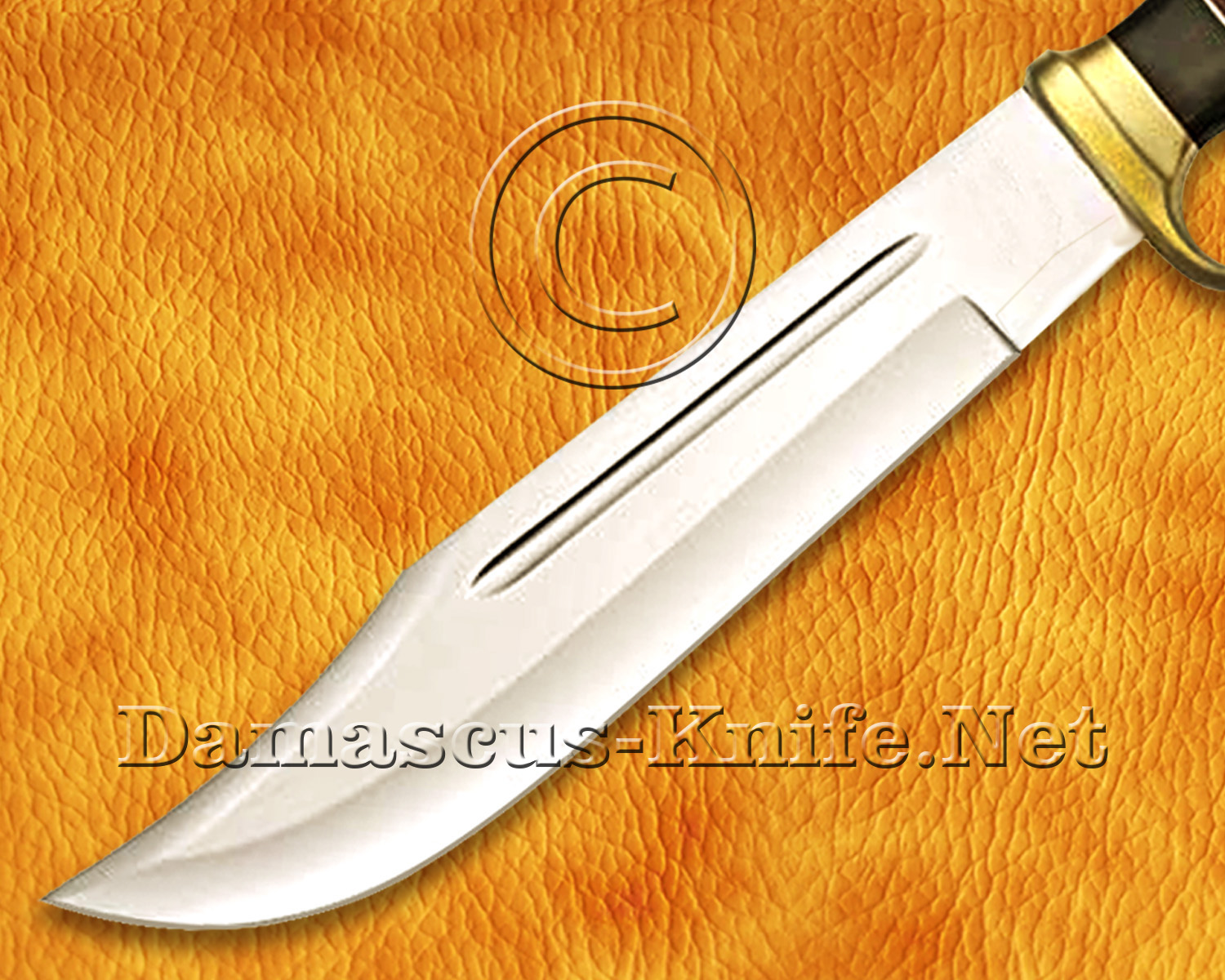 Handmade VG-10 Steel Extra-Large Curved Field-Utility Implement - Brass Guard & Pommel - CK969