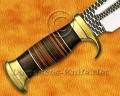 Custom Handmade VG-10 Steel Bowie Outback Knife - Micarta & Leather - CK970