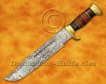 Handmade Damascus Steel Extra-Large Curved Field-Utility Implement - Leather & G10 - CK975 Handmade Damascus Steel Extra-Large Curved Field-Utility Implement - Leather & G10 - CK975