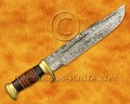 Custom Handmade Damascus Steel Outback Bowie Knife - Leather Handle - CK975 Custom Handmade Damascus Steel Outback Bowie Knife - Leather Handle - CK975