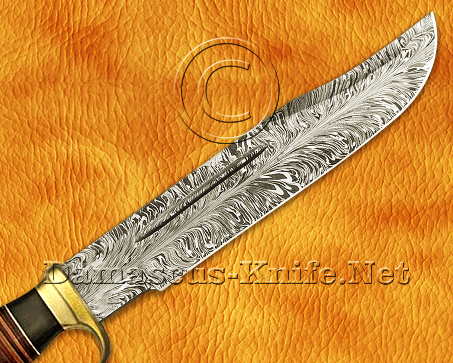 Handmade Damascus Steel Extra-Large Curved Field-Utility Implement - Leather & G10 - CK975 Handmade Damascus Steel Extra-Large Curved Field-Utility Implement - Leather & G10 - CK975